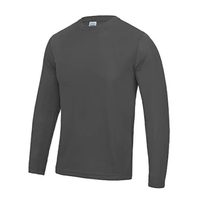 Image of AWDis Long Sleeve Cool T Charcoal