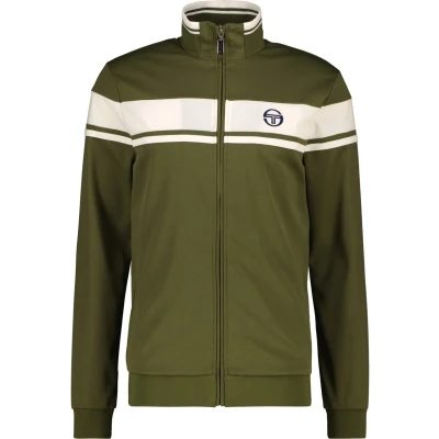 Image of Sergio Tacchini Men&#039;s Damarindo Track Jacket, Sphagnum/Gardenia, S