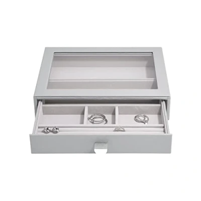 Image of Stackers Pebble Grey Classic Jewellery Box Display Drawer