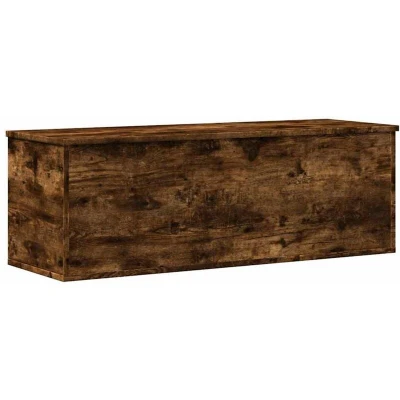 Image of vidaXL Storage Box Smoked Oak 102x35x35 cm Engineered Wood