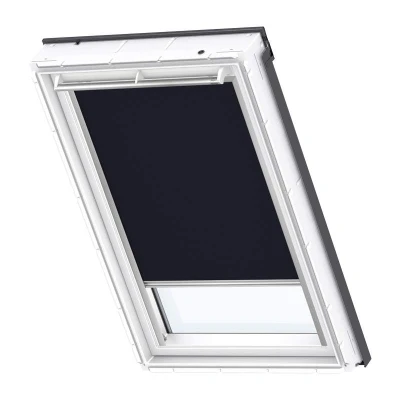 Image of VELUX Original Roof Window Blackout Blind for U08, UK38, Dark Blue, with Grey Guide Rail
