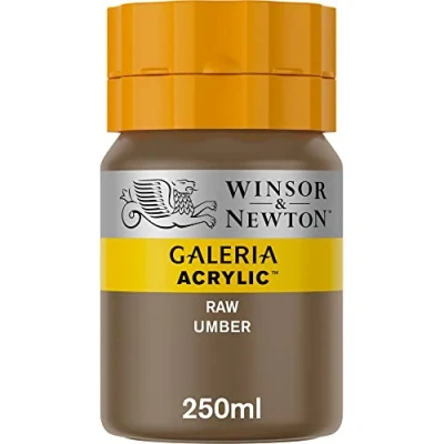 Image of Winsor &amp; Newton Series 1 250ml Bottle Galeria Acrylic Colour with Nozzle Cap Raw Umber