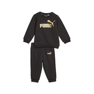 Image of Puma Minicats CREW Jogger Unisex SET Tracksuit for kids, Size: 2 4m, Black