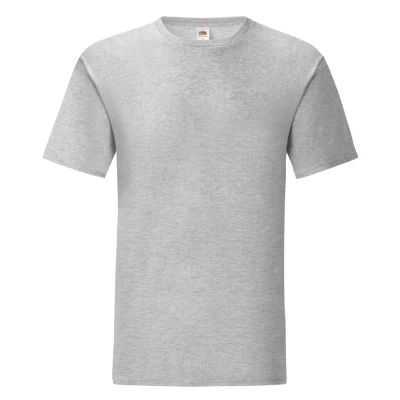 Image of Fruit of the Loom Mens Iconic T Shirt (Pack 5) (Heather Grey) Size 2XL