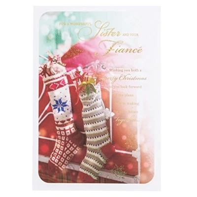 Image of Hallmark Christmas Card &#039;for a Wonderful Sister &amp; Fiancé&#039; Medium