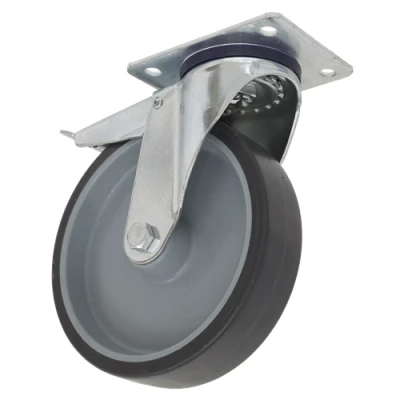 Image of Sealey Medium Duty Thermoplastic Swivel Castor Wheel with Total Lock Ø100mm Trade