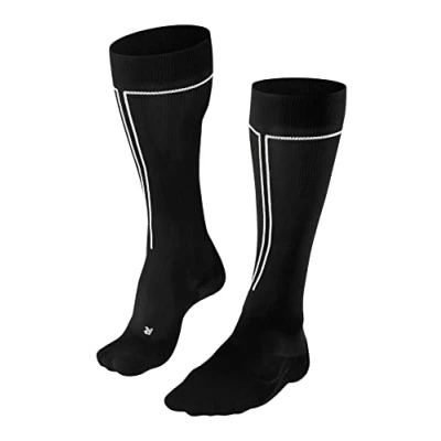 Image of FALKE Women&#039;s RU Compression Energy W KH Functional Yarn With 1 Pair Running Socks, Black (Black 3003) Calf circumference W2, 2.5 5