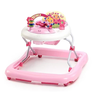 Image of Bright Starts JuneBerry Walk A Bout Walker with Easy Fold Frame for Storage, Ages 6 Months +