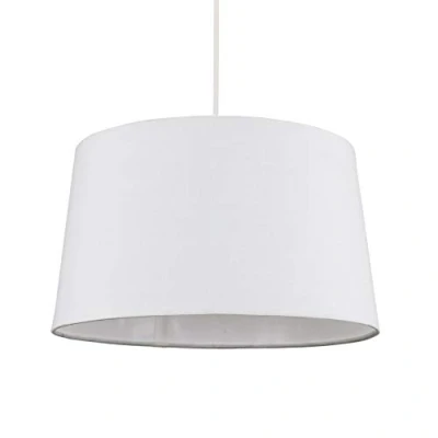Image of MiniSun Modern Tapered White Faux Linen Ceiling Pendant/Table Lamp Light Shade