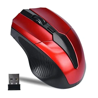 Image of LondonExpress 2.4 GHz Wireless Cordless Mouse Mice Optical Scroll Battery For PC Laptop Computer Mac With USB UK (Red)