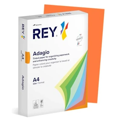 Image of Adagio 30216 A4 80 gsm Rey Paper Deep Orange (Pack of 500 Sheets)