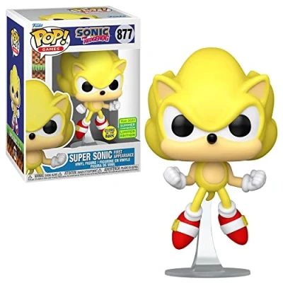 Image of POP Funko 65259 ! Games: Sonic The Hedgehog Super First Appearance (Summer Convention 2022 Glow in Dark Exclusive) #877, Grey, One Size