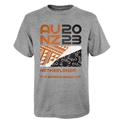 Image of Official 2023 Women&#039;s Football World Cup Adult Supporter&#039;s T Shirt, Netherlands, Grey, Large