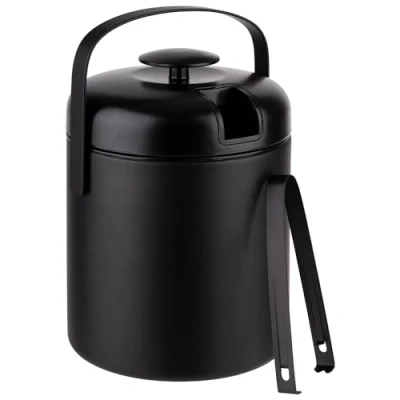 Image of APS 36016 Ice bucket set in black, 14 cm, H: 22 1.3 liters