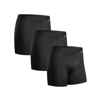 Image of DANISH ENDURANCE Men&#039;s Sports Trunks, Breathable, Soft, Quick Dry, 3 Pack, Black, XXX Large