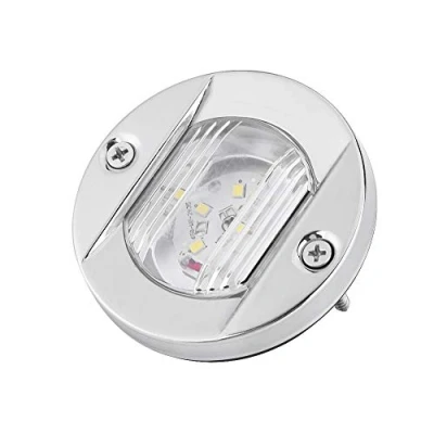 Image of Keenso LED Stainless Steel 12V Waterproof Marine Boat Light Navigation Anchor Stern Lights Yacht Transom Light, White Sailing Signal Other Transportation