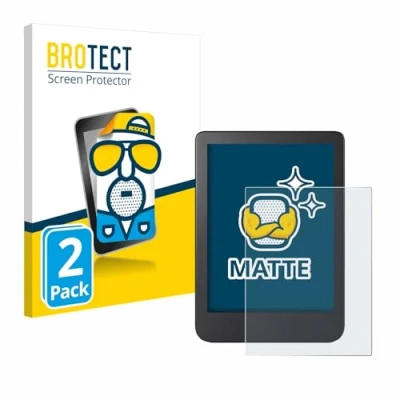 Image of brotect Screen Protector Anti Glare compatible with Kobo Clara 2E (2 Pack) Matte, Fingerprint Protection Film