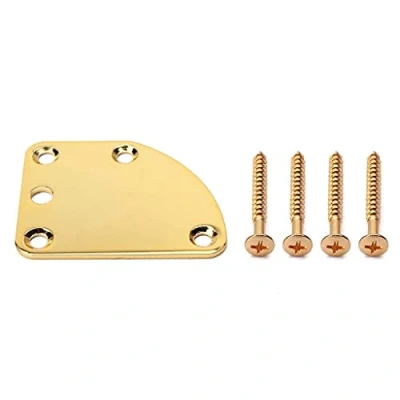 Image of Alnicov Triangle 5 Holes Electric Guitar Neck Plate Force Connecting for Replacement