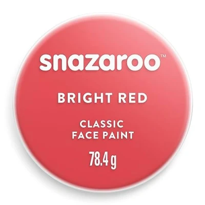 Image of Snazaroo Classic Face and Body Paint for Kids Adults, Bright Red Colour, Water Based, Easily Washable, Non Toxic, Makeup, Painting Parties, Ages 3+