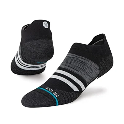 Image of STANCE Depart Tab Socks Black Ultra Light Performance Feel 360 UK Sizes 6 13 (Large)