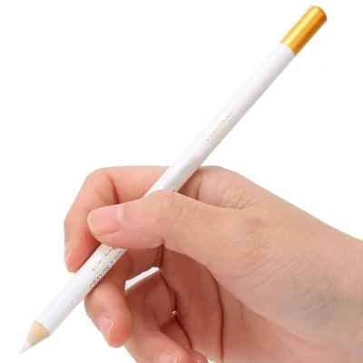 Image of Brrnoo Hairdressing Pen, Beard Pencil Filler, Hair Cutting Tracer Grooming Barber Supplies, Tracing Tool/Guide for Beard, Hairline, Pointed Styling &amp; Shaping (White)
