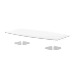 Image of Italia 2400mm Poseur High Gloss Table White Top 475mm Leg
