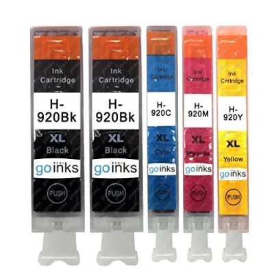 Image of 1 Go Inks Compatible Set of 4 + Extra Black to replace HP 920 Printer Ink Cartridges (5 Inks) Black, Cyan, Magenta, Yellow Compatible/non OEM for Photosmart Printers