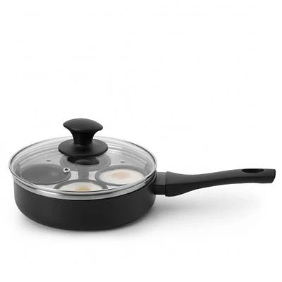 Image of lakeland Induction Safe 20cm Egg Poaching Frying Pan Removable Non Stick Cups for Omelettes