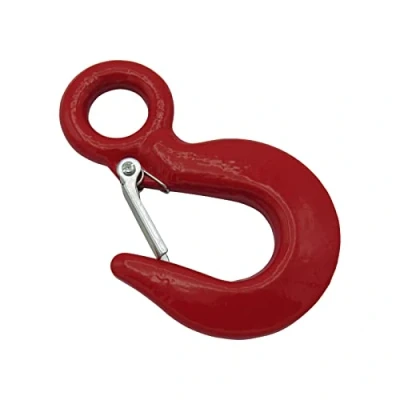 Image of 3 Ton Large Eye Hook with Safety Catch (Alloy Steel Red Lifting Tested)