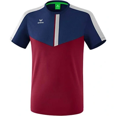 Image of Erima Squad Function T shirt New Navy/Bordeaux/Silver Grey, Large