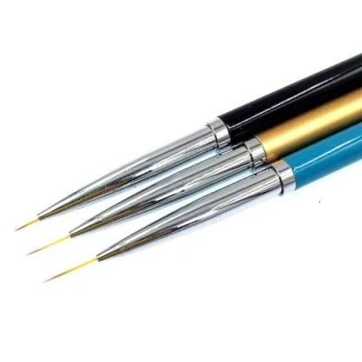 Image of LondonExpress Nail Art Brush Multi Design Various Sizes French UV Gel Liner Drawing Painting Brushes Dotting Pen DIY Professional Manicure Tool Set (3pcs # 2)