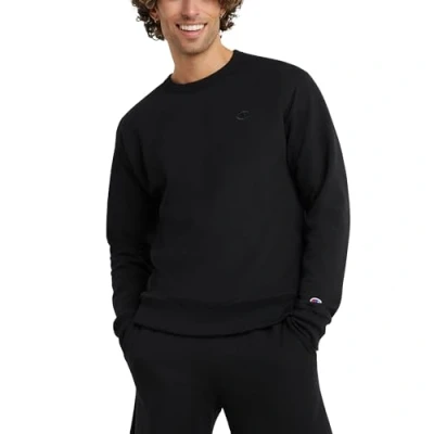 Image of Champion Men&#039;s Powerblend Sweatshirt, Black, M UK