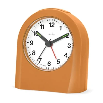 Image of Acctim Palma Analogue Alarm Clock Quartz Luminous Hands (Turmeric)