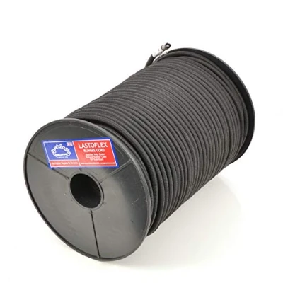 Image of Everlasto &#039;Lastoflex&#039; Elastic Bungee Cord Shock Rope Black 8mm x 100M