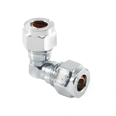 Image of 15mm Compression Chrome Plated Elbow Bag of 10