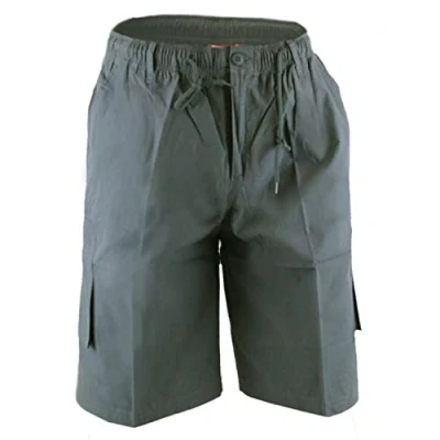 Image of DUKE D555 Mens King Size Big Tall Nick Cargo Short Dark Grey 6XL