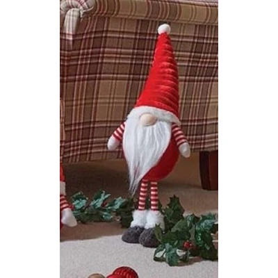 Image of Marco Paul Christmas 53cm Red Standing Gonk Super Furry Fabric Nordic Soft Plush Festive Indoor Ornaments Xmas Home Decoration Winter Santa Figure Ideal Decorations