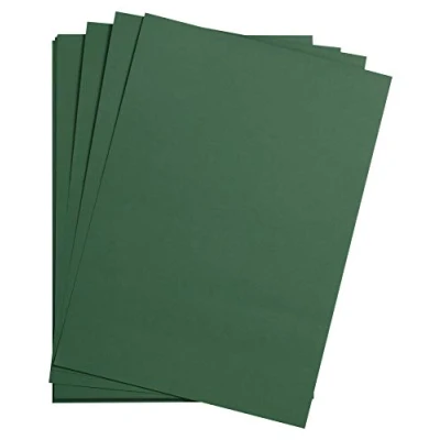 Image of Clairefontaine Ref 975279C Maya Smooth Coloured Drawing Card (Pack of 25 Sheets) 185gsm A4 (29.7 x 21cm) Antique Green Colour Deep Dyed, Acid Free, pH Neutral