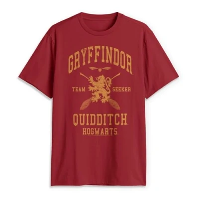 Image of WARNER BROS Men&#039;s Gryffindor Quidditch Seeker T Shirt, Cardinal, Medium