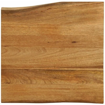 Image of vidaXL Table Top Live Edge Replacement Board/Dining 60x60 cm Solid Mango Wood with Oak Finish Ideal for Home and Commercial Use