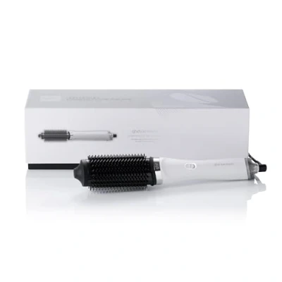 Image of ghd Duet Blowdry Hair Dryer Brush in White Wet to Blow Dried with No Heat Damage, 3X More Volume, 24hr Long Lasting Results for All Types (UK Plug)