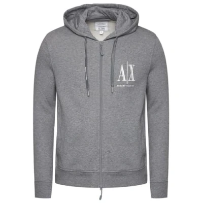 Image of Armani Exchange Zipup sweatshirt, Men&#039;s, Size: XS, Grey