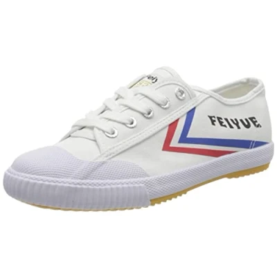 Image of Feiyue Unisex Fe Lo 1920 Canvas Sneaker, White Blue Red, 8 UK
