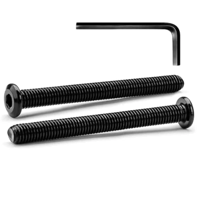 Image of MINHER M8 x 80mm 20Pcs Flat Head Hex Socket Cap Screws Bolts, Furniture 304 Stainless Steel 18 8, Full Thread (with Spanner)