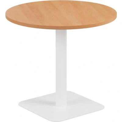 Image of Vivace 800mm Mid Table Beech Top and White Legs Ref CH2694WHBE2