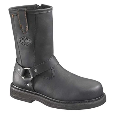 Image of Harley Davidson D95328 Bill Steel Toe Black Blk 11&quot; Shk Abs Harness size 10M UK Size: 8 D(M)