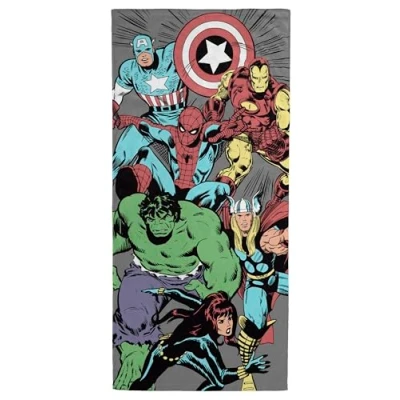 Image of Jay Franco Marvel Comics Avengers Towel For Bath, Beach &amp; Pool 100% Cotton, 71cm x 147cm