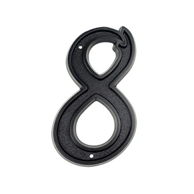 Image of HASWARE House Number 5.5 inch (139mm) Modern Door Numbers Street Home Address Numerals,Black ABS Plastic (8)