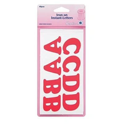Image of Hemline Iron on Instant Letters Red