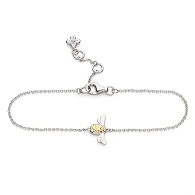 Image of Kit Heath Sterling Silver and Gold Plate Blossom Flyte Honey Bee Bracelet, 7.5&quot;